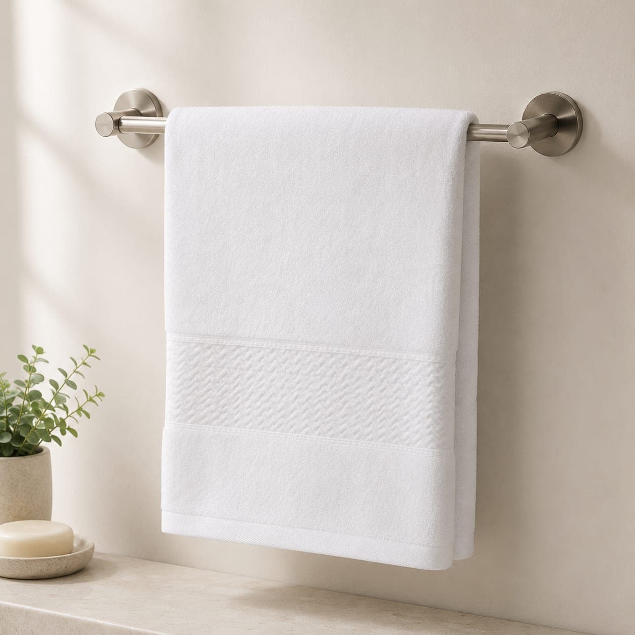 Serviette de bain coton éponge — vue 1